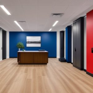 office with laminate flooring
